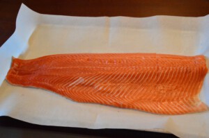 Steelhead Trout raw filleted and unseasoned