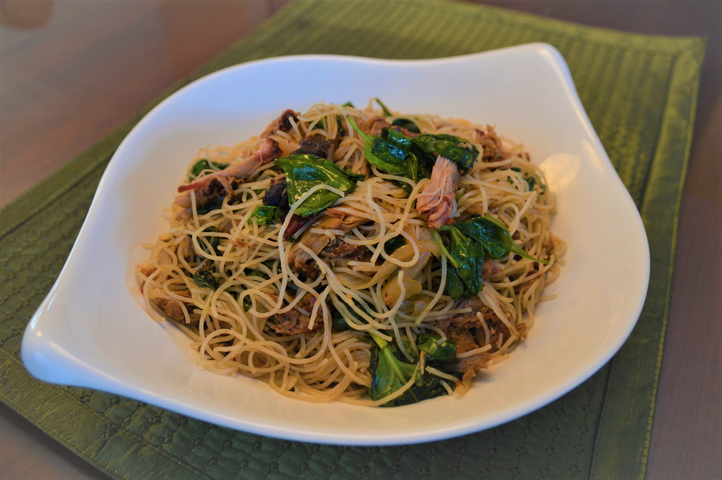 BBQ Pulled Pork Rice Noodles