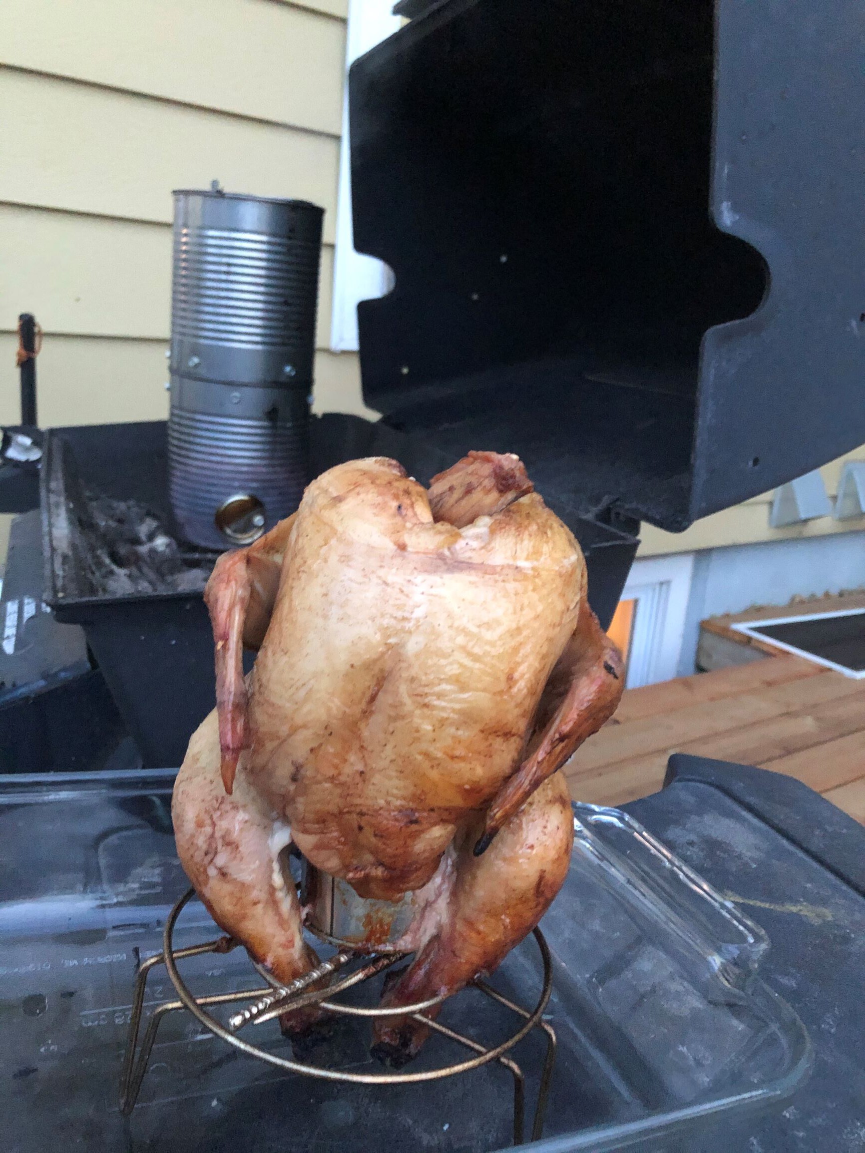 Asian Cornish Hen on a DIY Tin Can Smoker