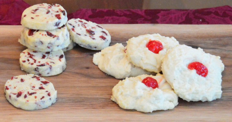 Orange Cranberry Icebox Shortbread Cookies