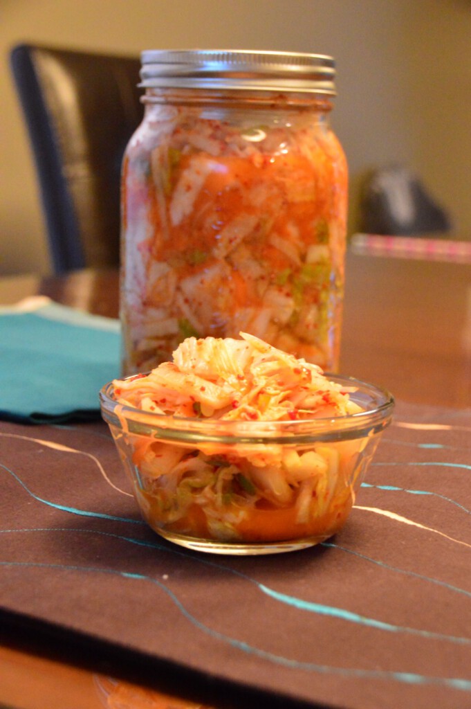 Kimchi (spicy pickled Korean vegetables)