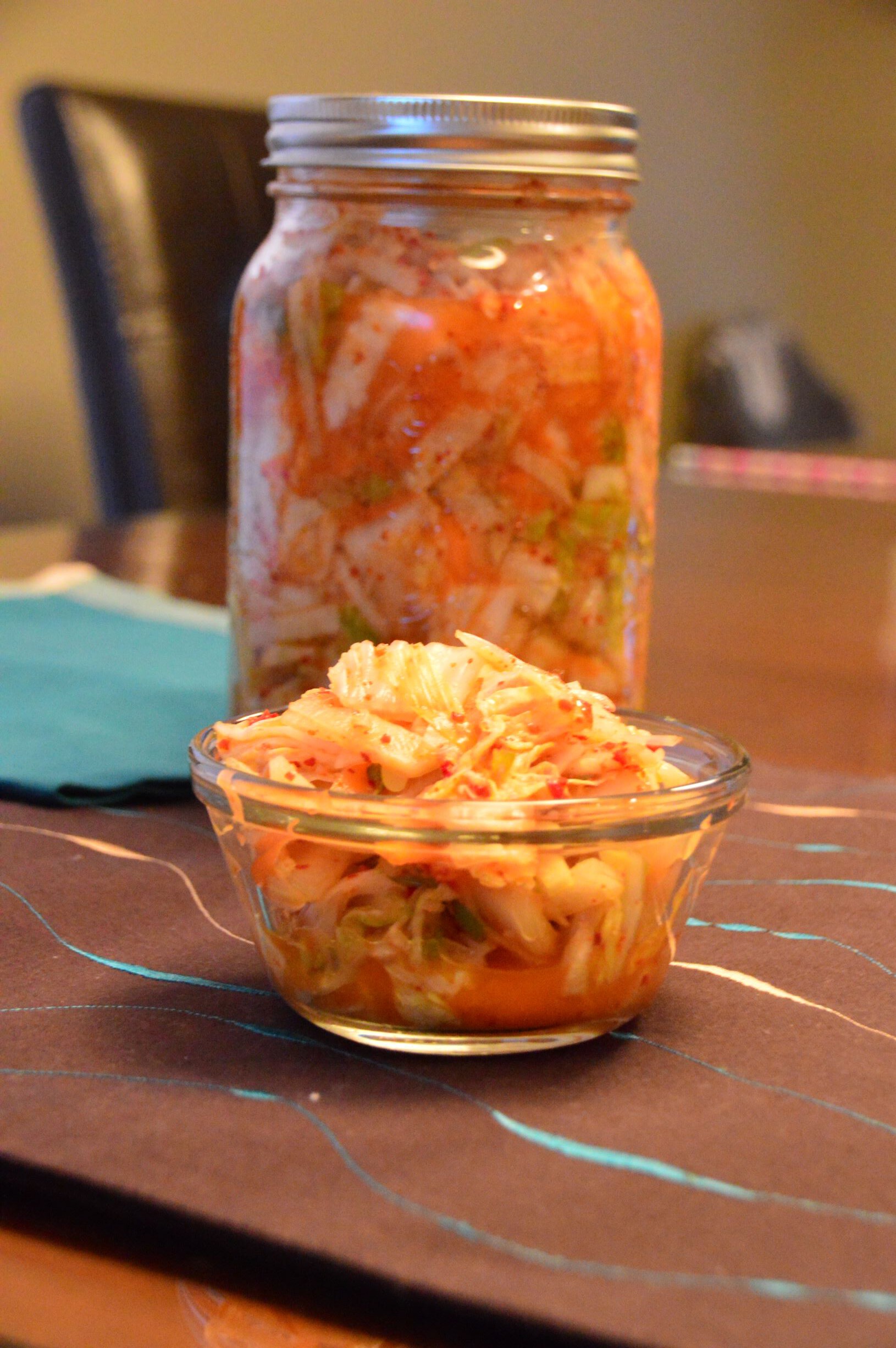 Kimchi (spicy pickled Korean vegetables)