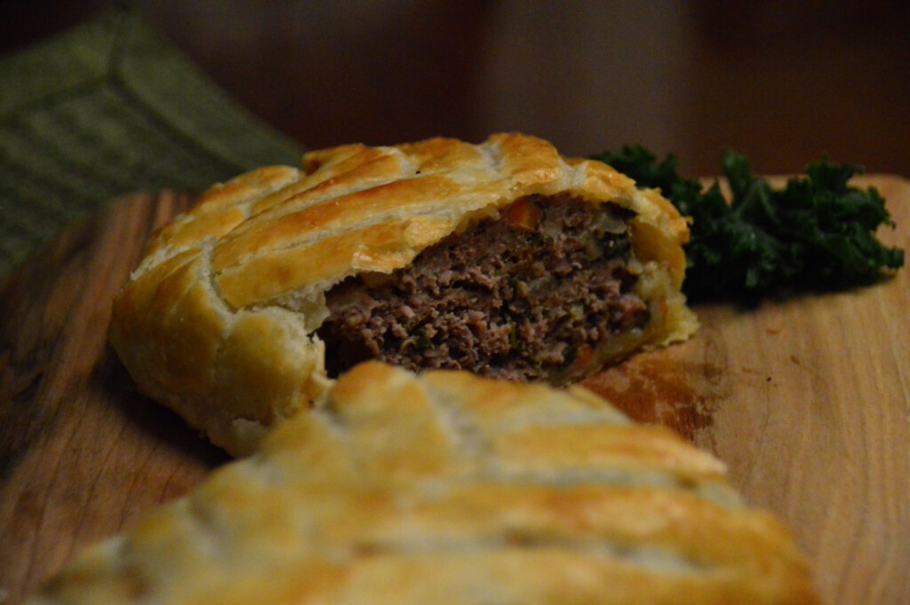 Cut profile of Mince or Ground Meat Wellington