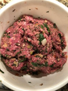 Mince or Ground Meat Wellington - Meat Mixture
