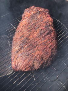 Whole brisket, ready to wrap