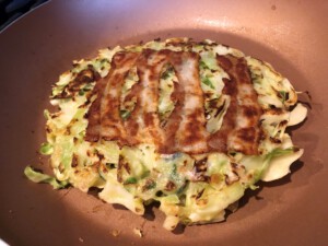 Okonomiyaki Pork Belly Cooked