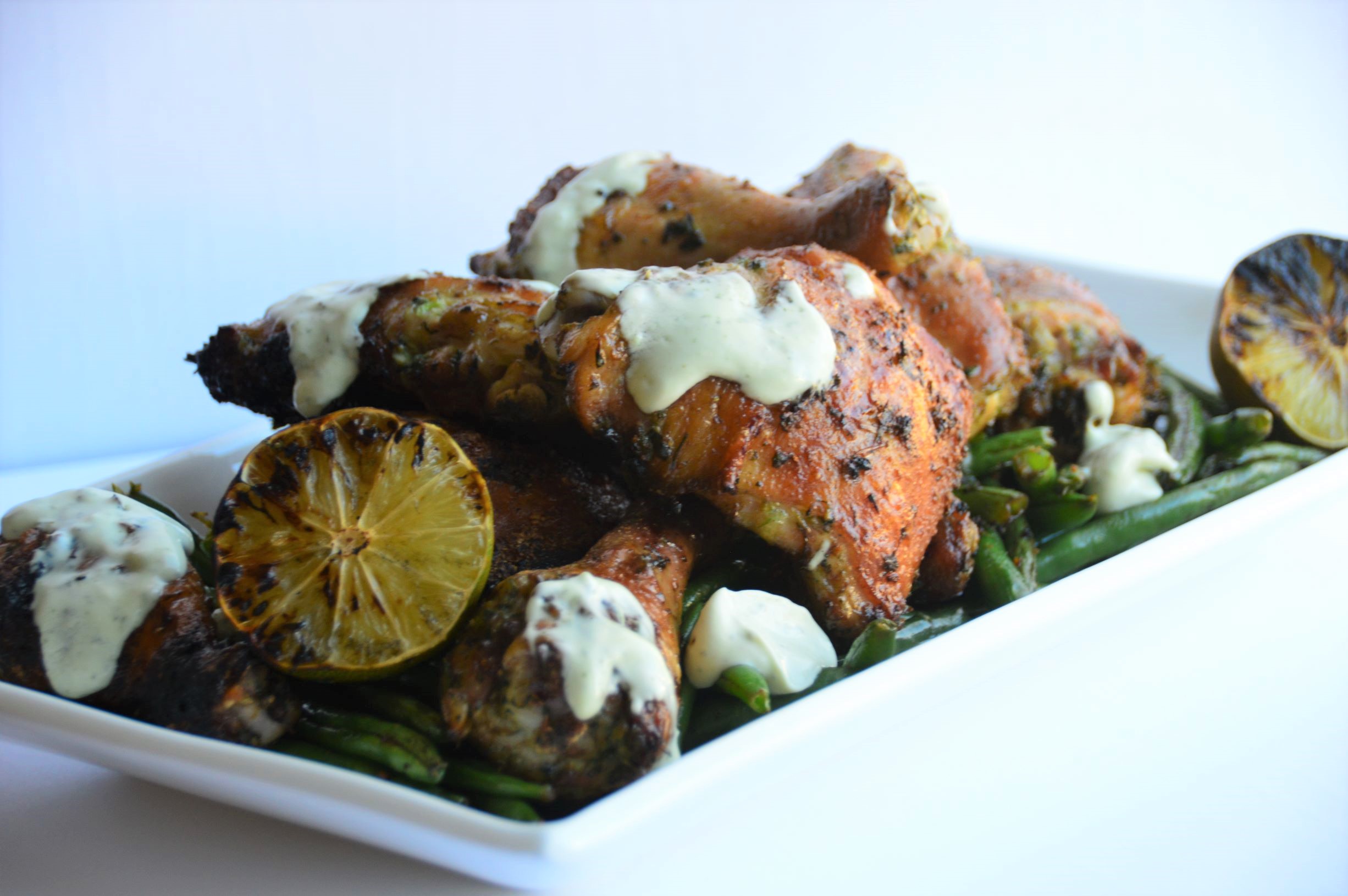 Thai Grilled Chicken with Lime & Avocado Basil Sauce