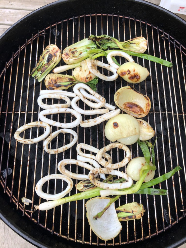 Squid Rings on the Grill