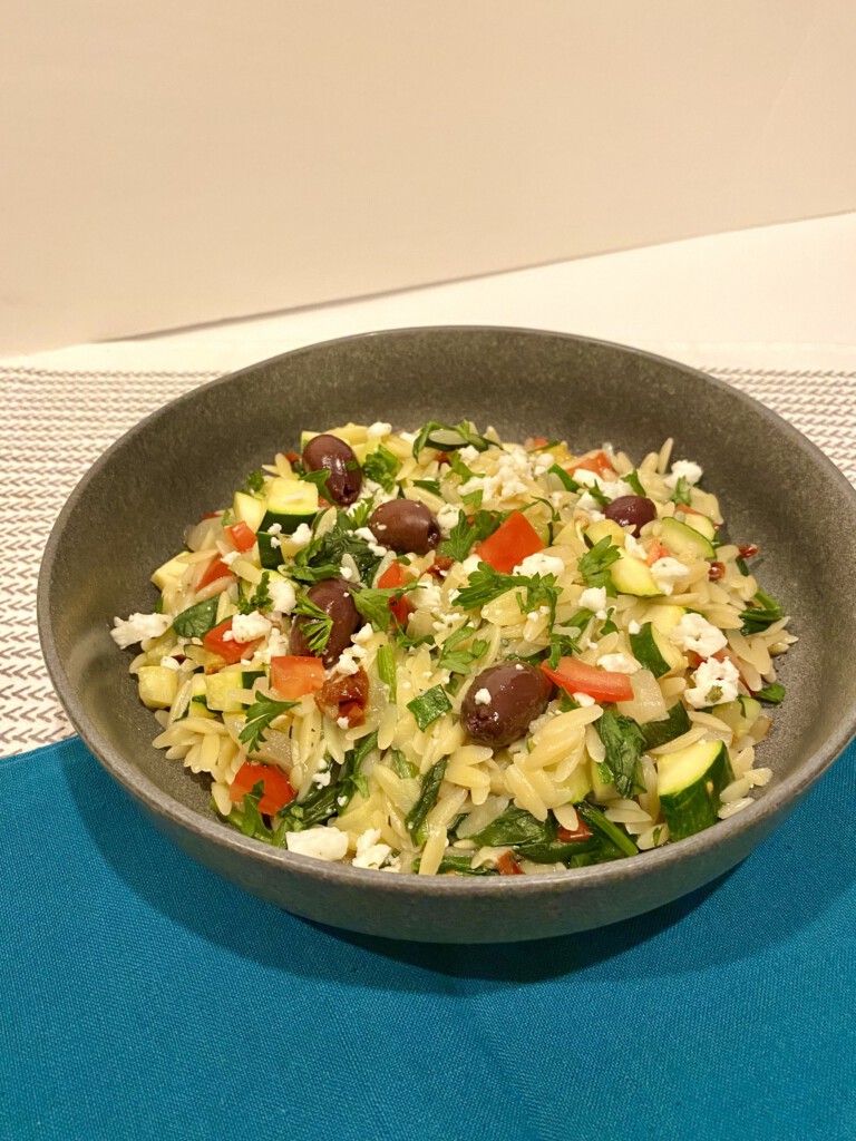 Mediterranean inspired Orzo