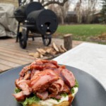 Smoked Pork Tenderloin Open Faced Sandwich