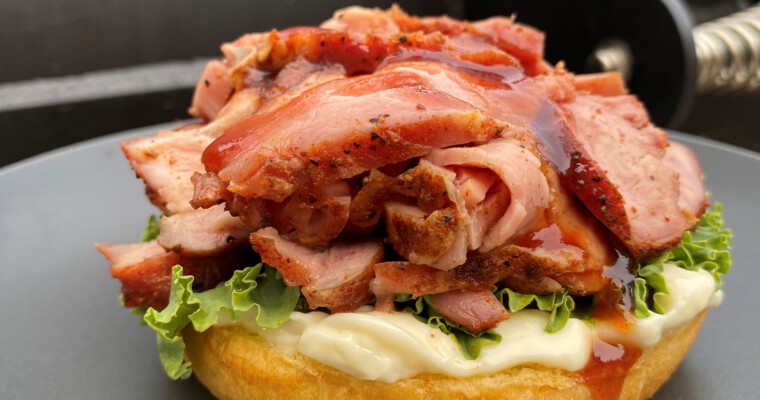 Smoked Pork Tenderloin as an Open Faced Sandwich